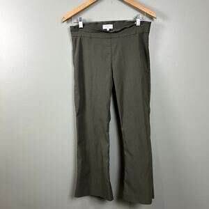Avenue Montaigne Leo Signature Pant Cropped Flare Stretch Olive Green 8 Medium